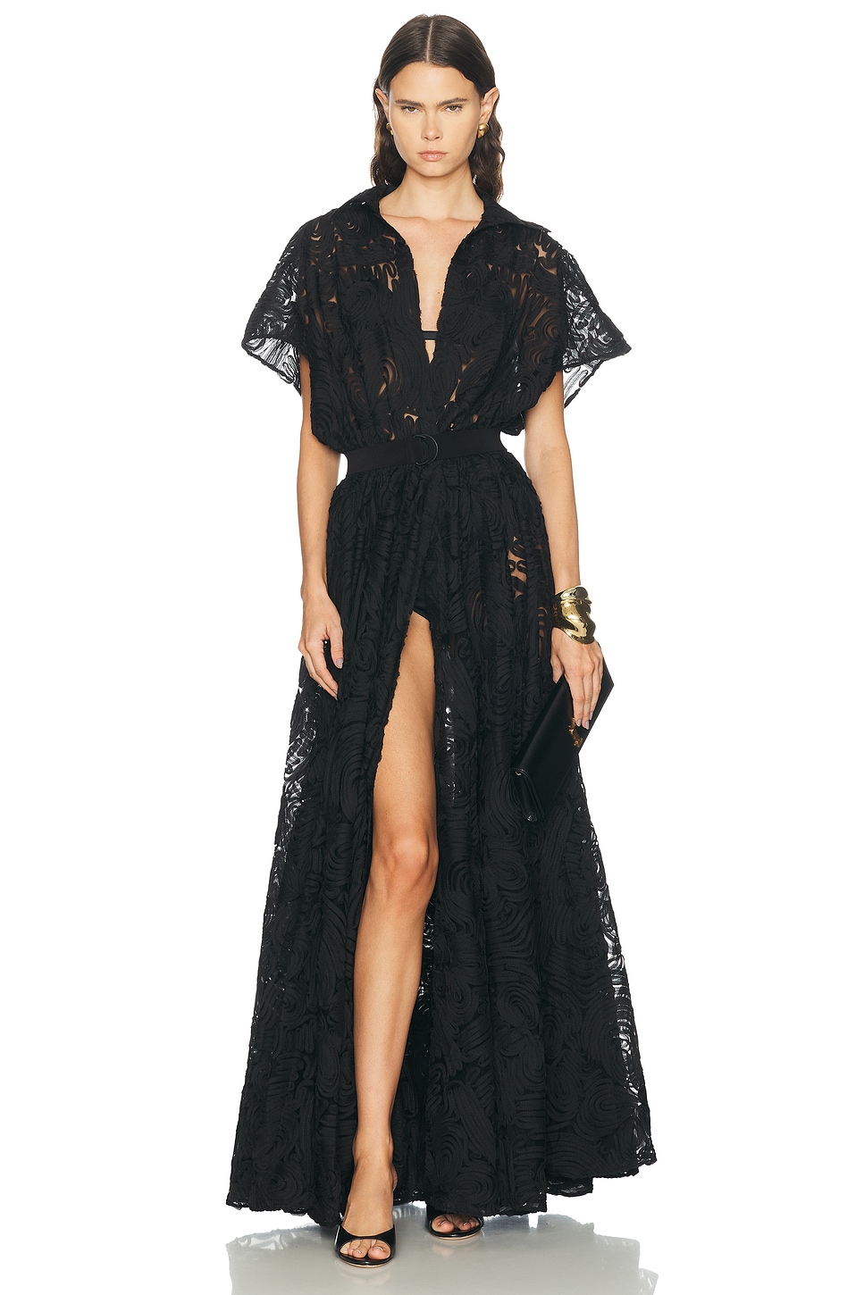 Norma Kamali For FWRD Oversized Norma Kamali Sleeveless Flared Gown