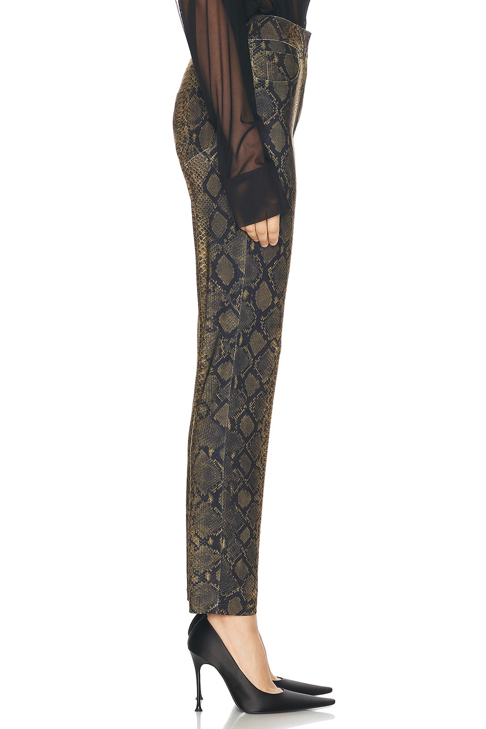 Norma Kamali High Waisted Pencil Leg Jeans thumbnail