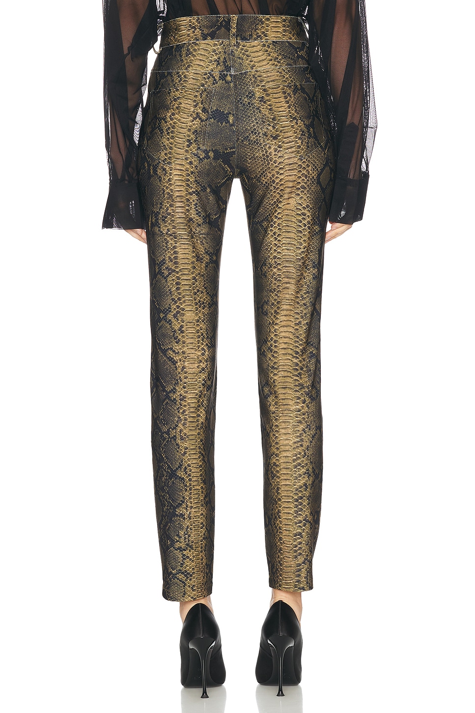 Norma Kamali High Waisted Pencil Leg Jeans thumbnail