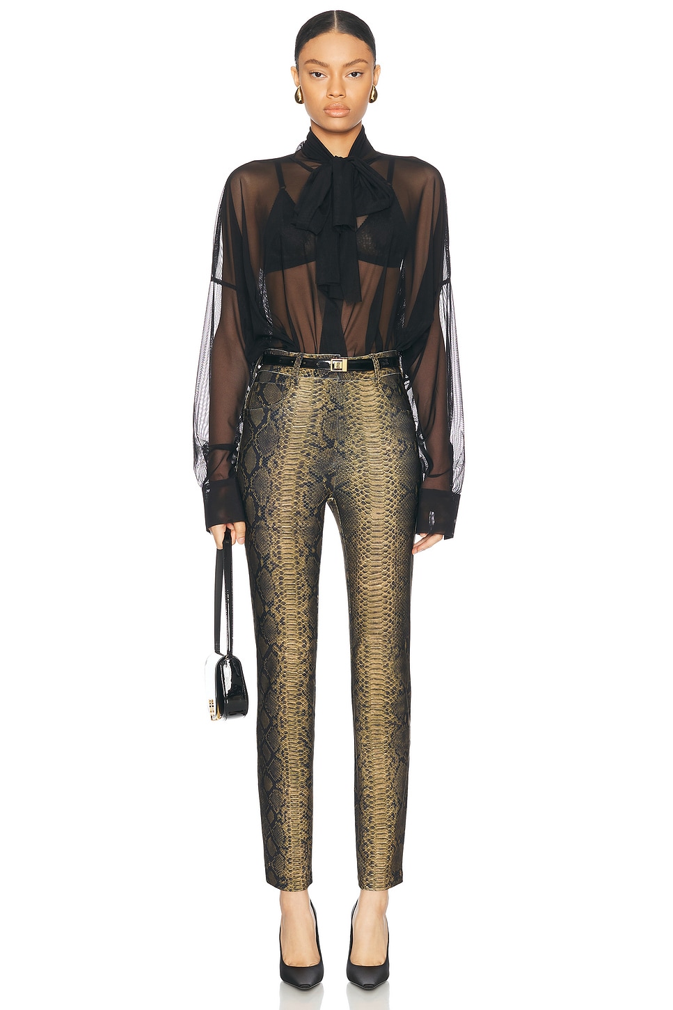 Norma Kamali High Waisted Pencil Leg Jeans thumbnail