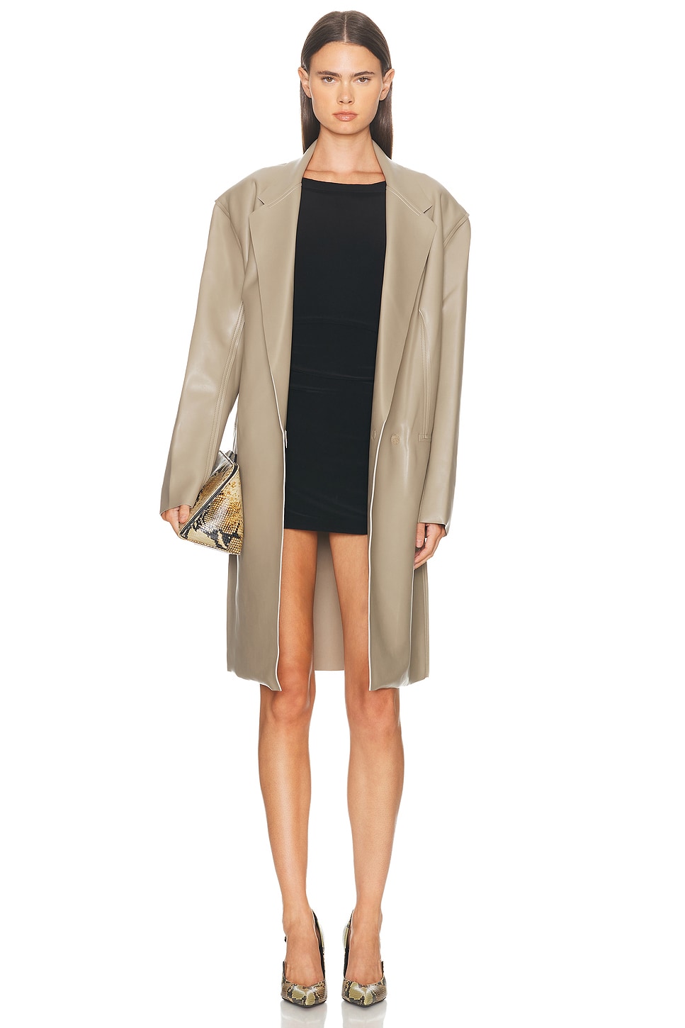 Norma Kamali Oversized Double Breasted Jacket In Green