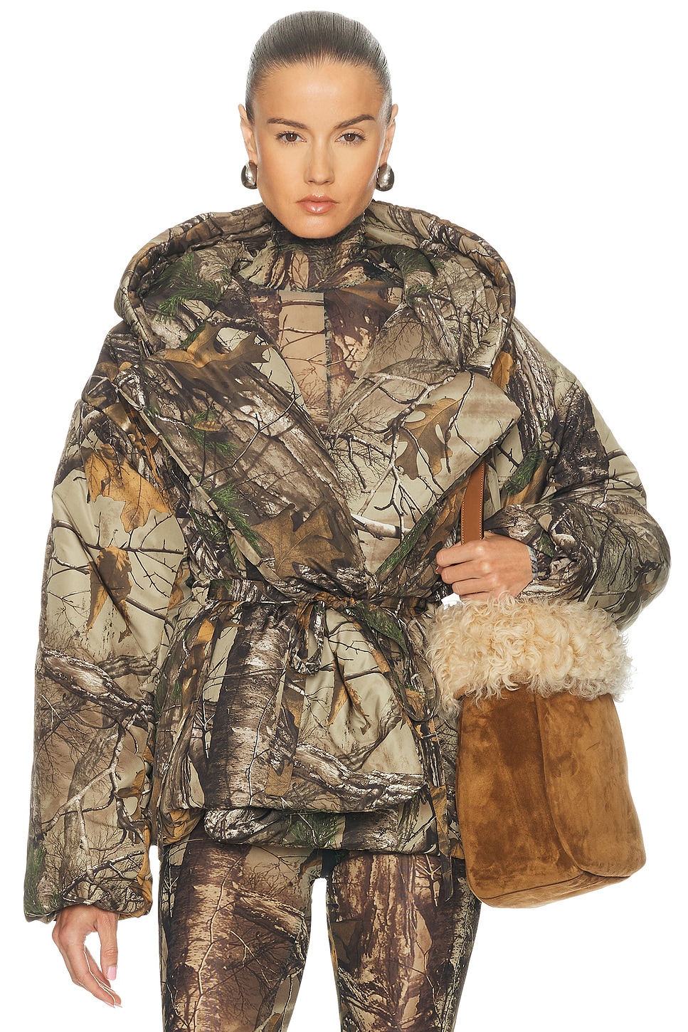 Norma Kamali Hooded Sleeping Bag Jacket In Green