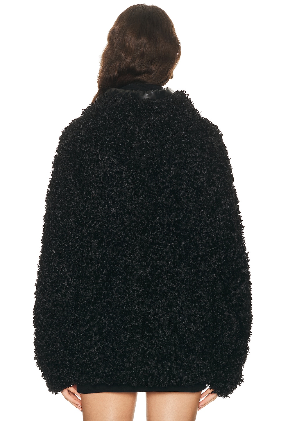 Norma Kamali Oversized Raglan Sleeve Zip Front Hooded Jacket