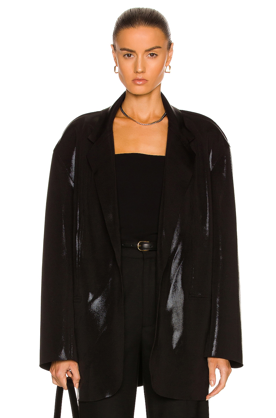 Image 1 of Norma Kamali Oversized Single Breasted Jacket in Black