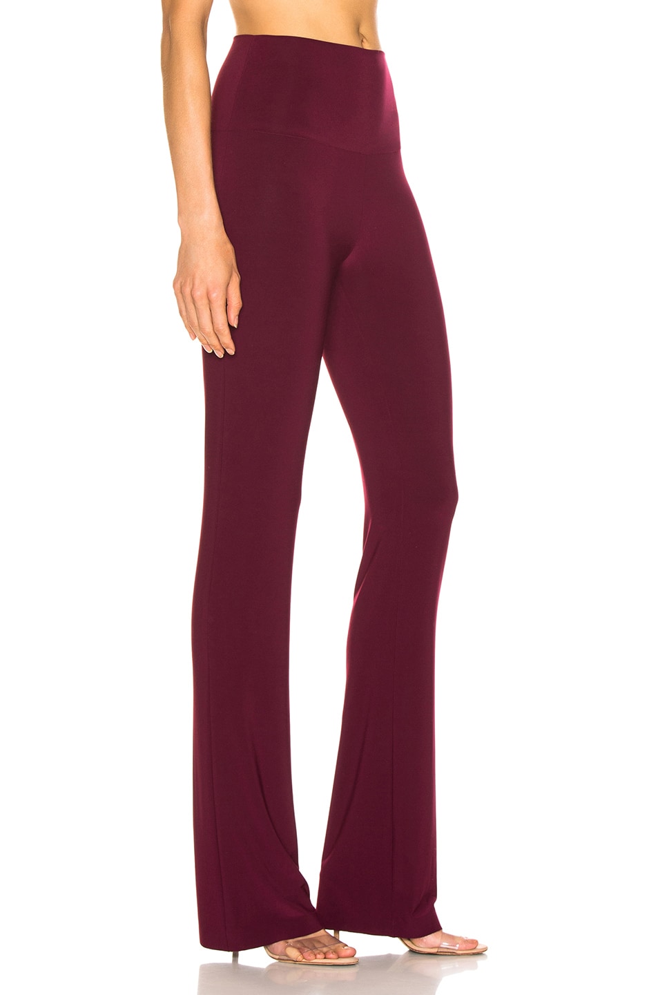 Norma Kamali Boot Pant in Plum | FWRD