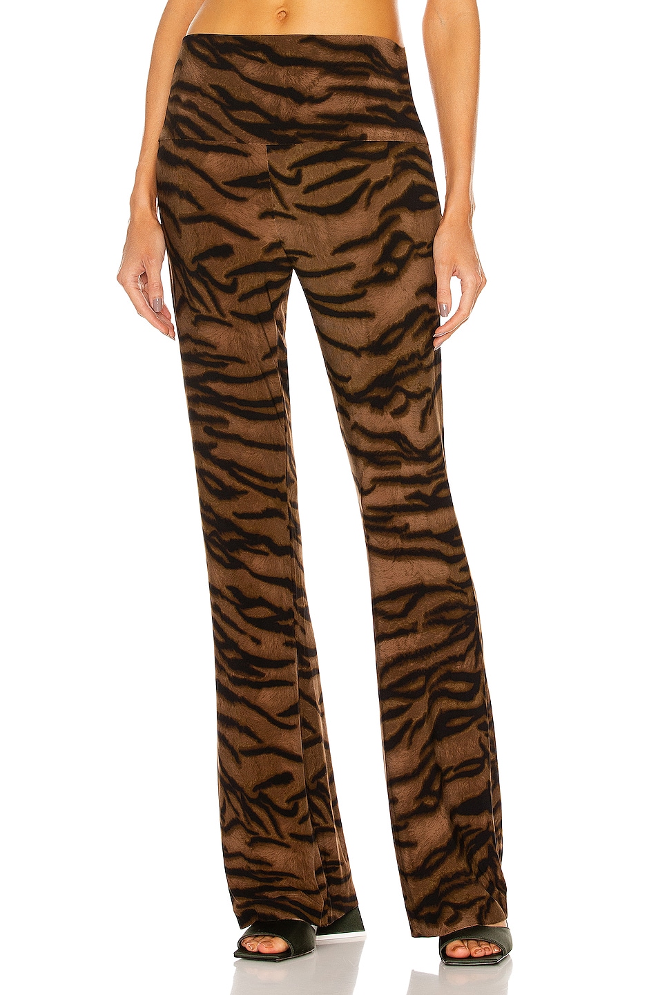 Image 1 of Norma Kamali Boot Pant in Brown Tiger