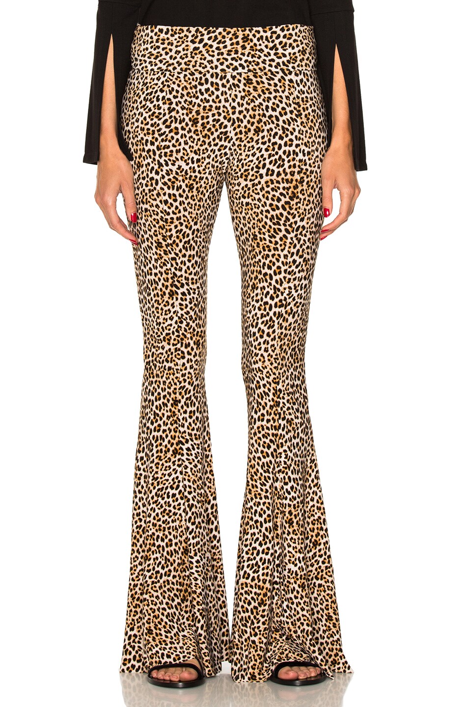 Image 1 of Norma Kamali Fishtail Pant in Leopard