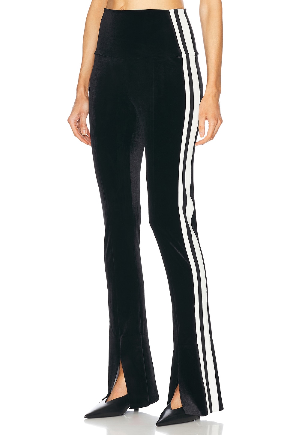 Side Stripe Spat Legging in Black