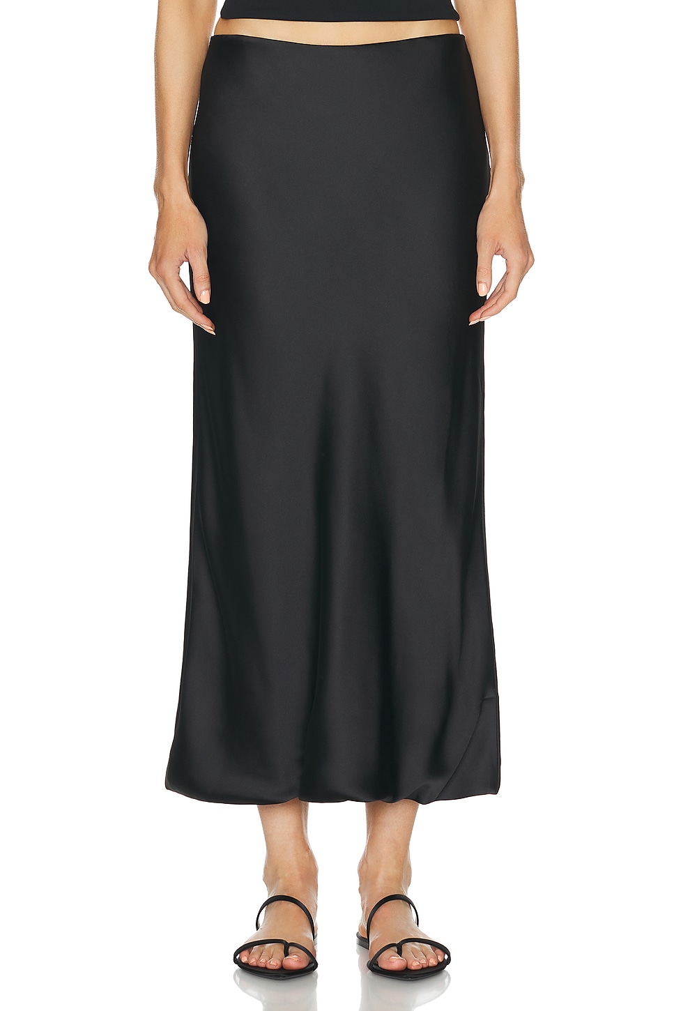 Image 1 of Norma Kamali Bias Obie Skirt in Black