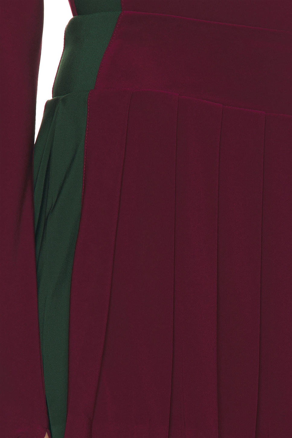 Norma Kamali Side Stripe Pleated Pickleball Skirt