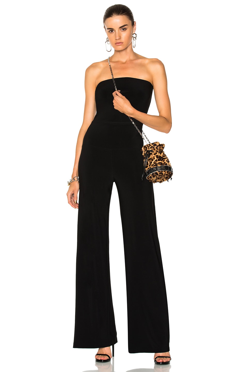 Image 1 of Norma Kamali Strapless Jumpsuit in Black
