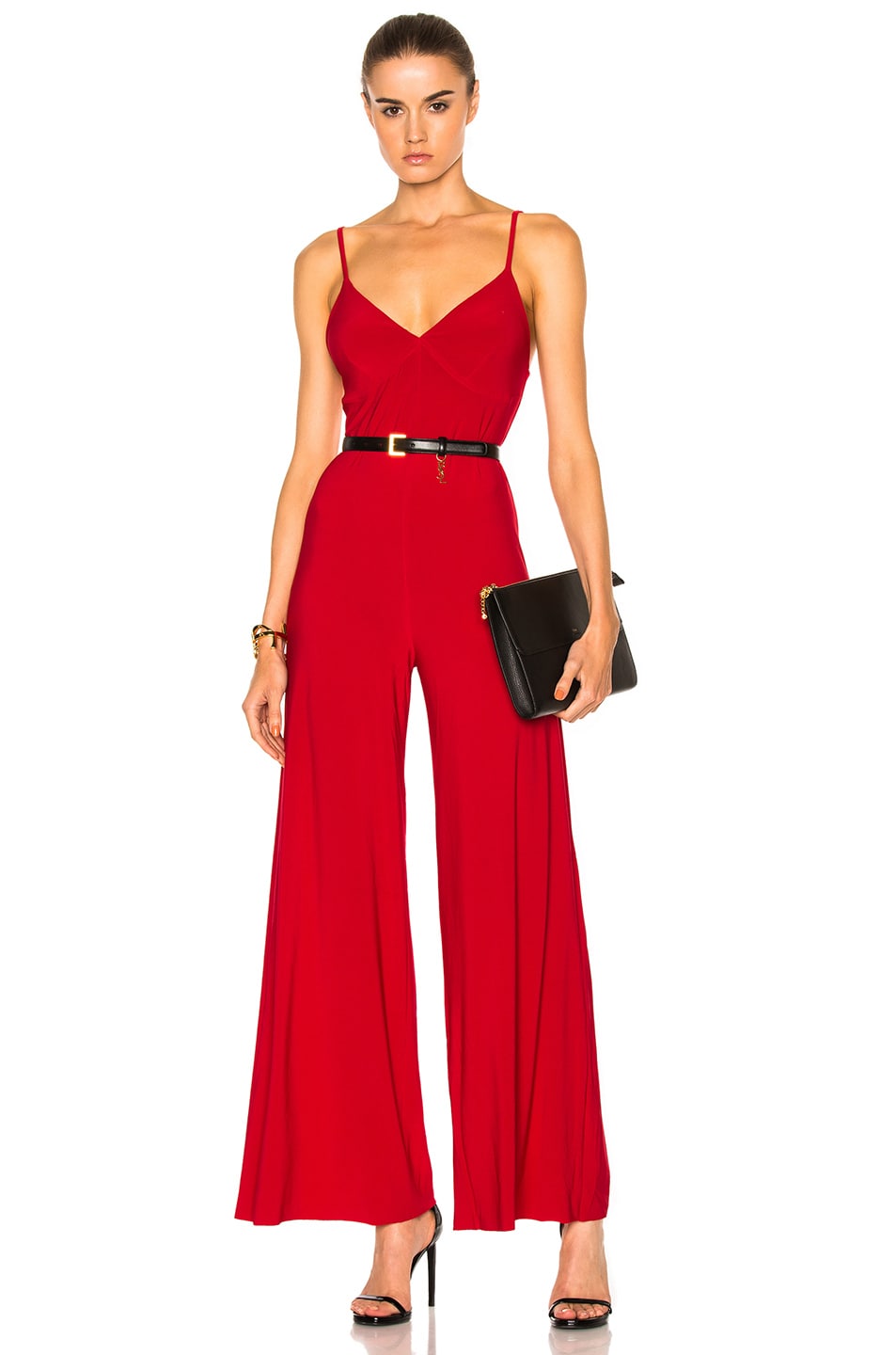 Image 1 of Norma Kamali Slip Jumpsuit in Red
