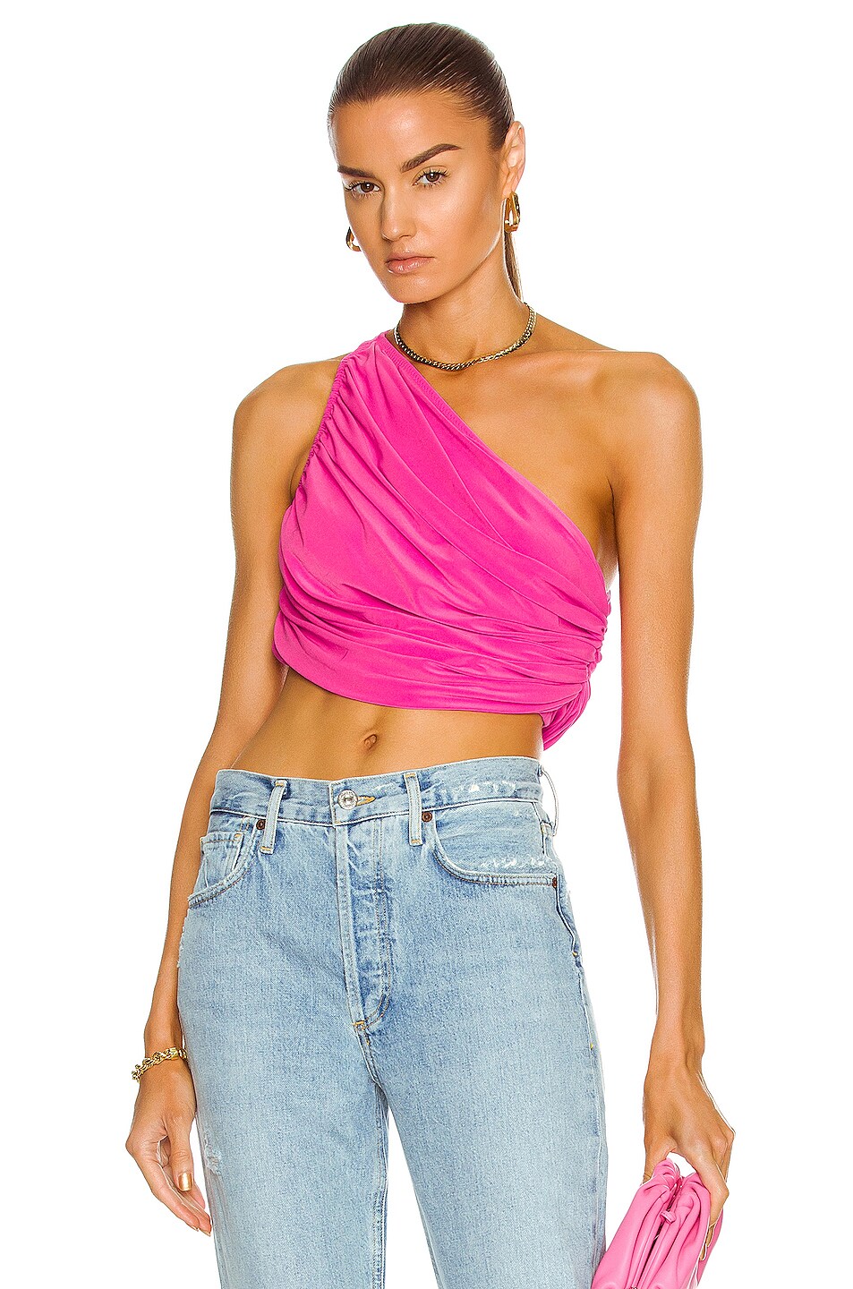 Image 1 of Norma Kamali Diana Top in Orchid Pink
