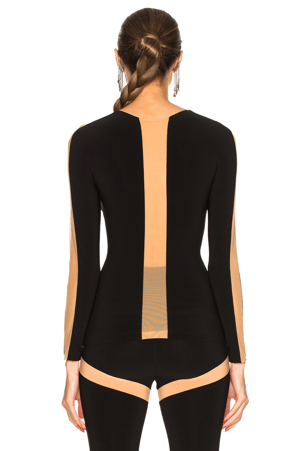 Norma Kamali Spliced Top in Black | FWRD