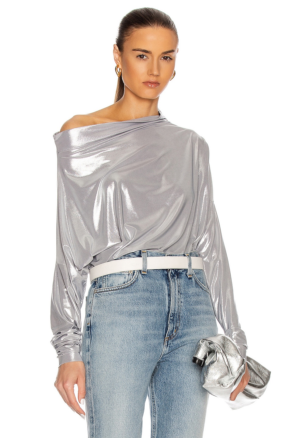 Image 1 of Norma Kamali All In One Top in Silver