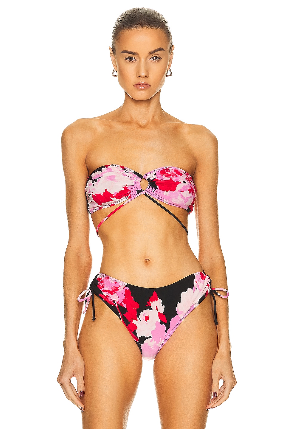 Image 1 of Norma Kamali Jason Bikini Top in Floral Bouquet