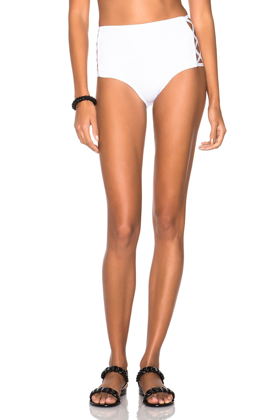 Image 1 of Norma Kamali Boy Side X's Bikini Bottom in White