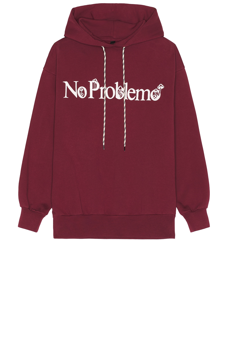 Shop No Problemo Funghi Problemo Hoodie In Burgundy