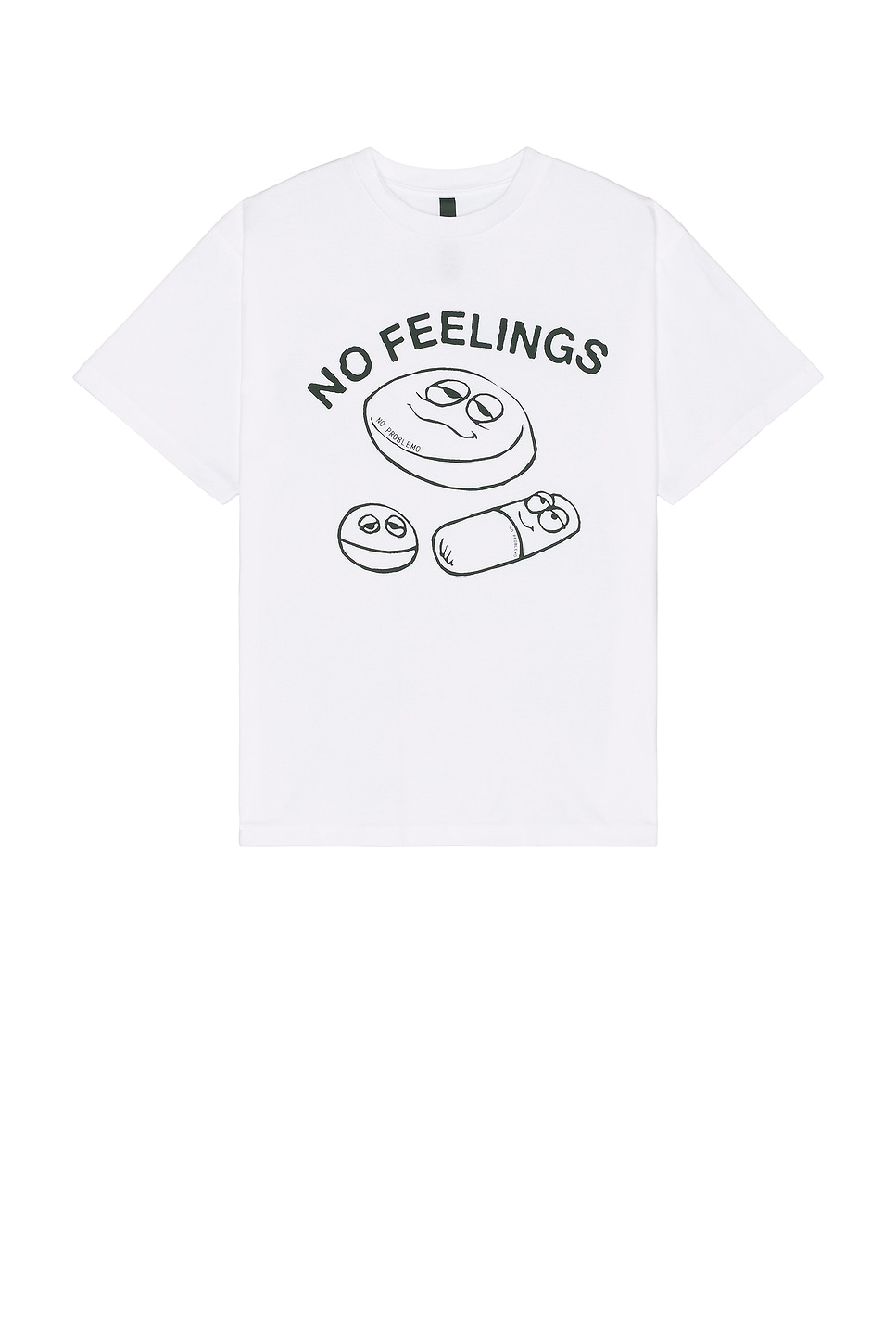 Shop No Problemo Hard Feelings Short Sleeve Tee In White