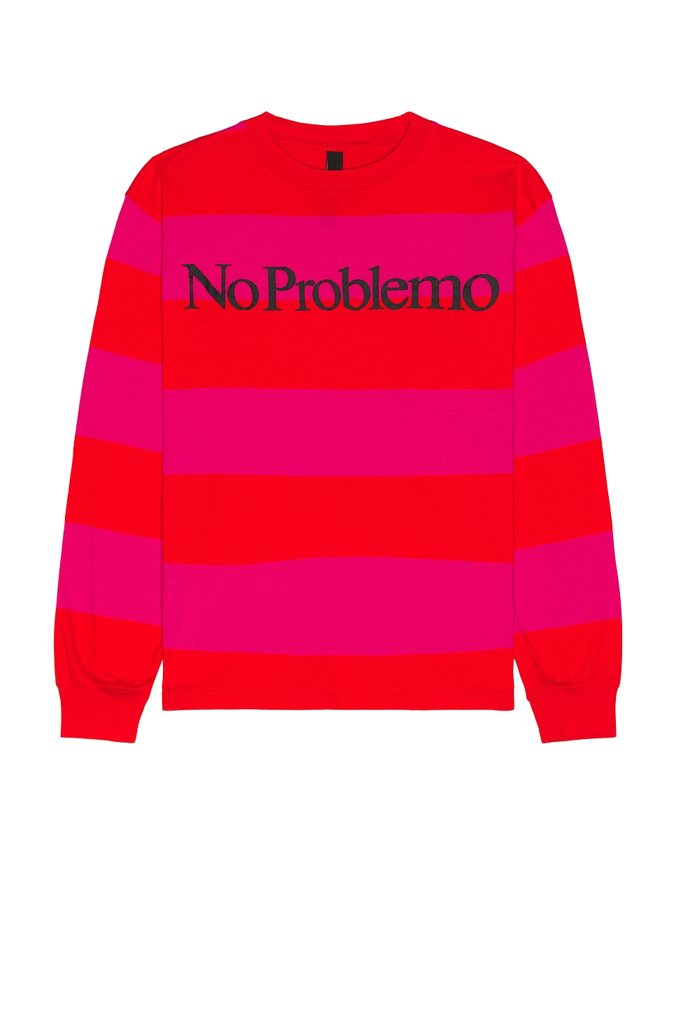 No Problemo Striped Long Sleeve Tee in Red