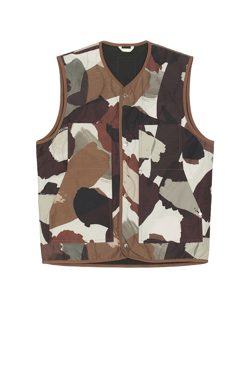 Image 1 of Norse Projects Peter Camo Nylon Insulated Vest in Espresso