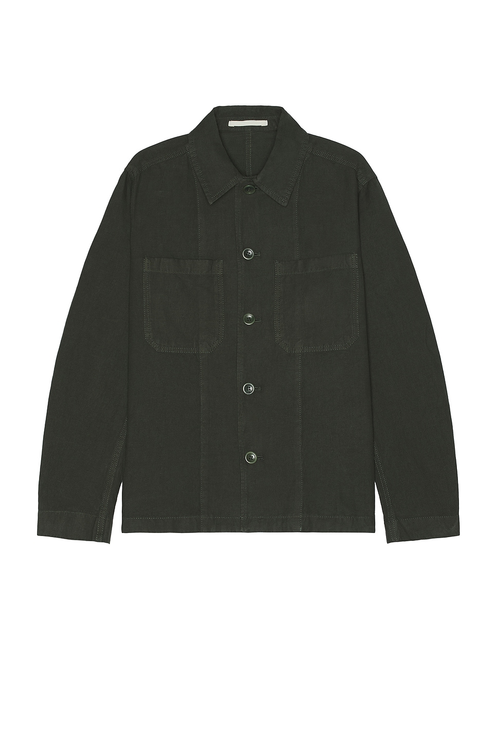 Image 1 of Norse Projects Tyge Cotton Linen Overshirt in Spruce Green