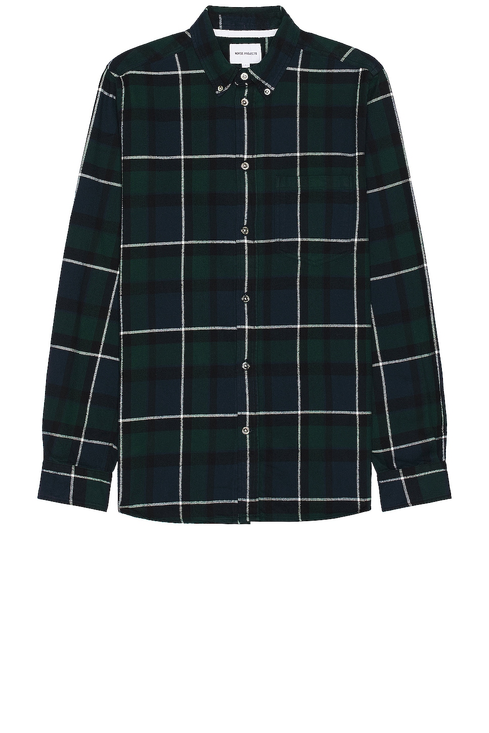 Image 1 of Norse Projects Anton Organic Flannel Check Shirt in Black Watch Check