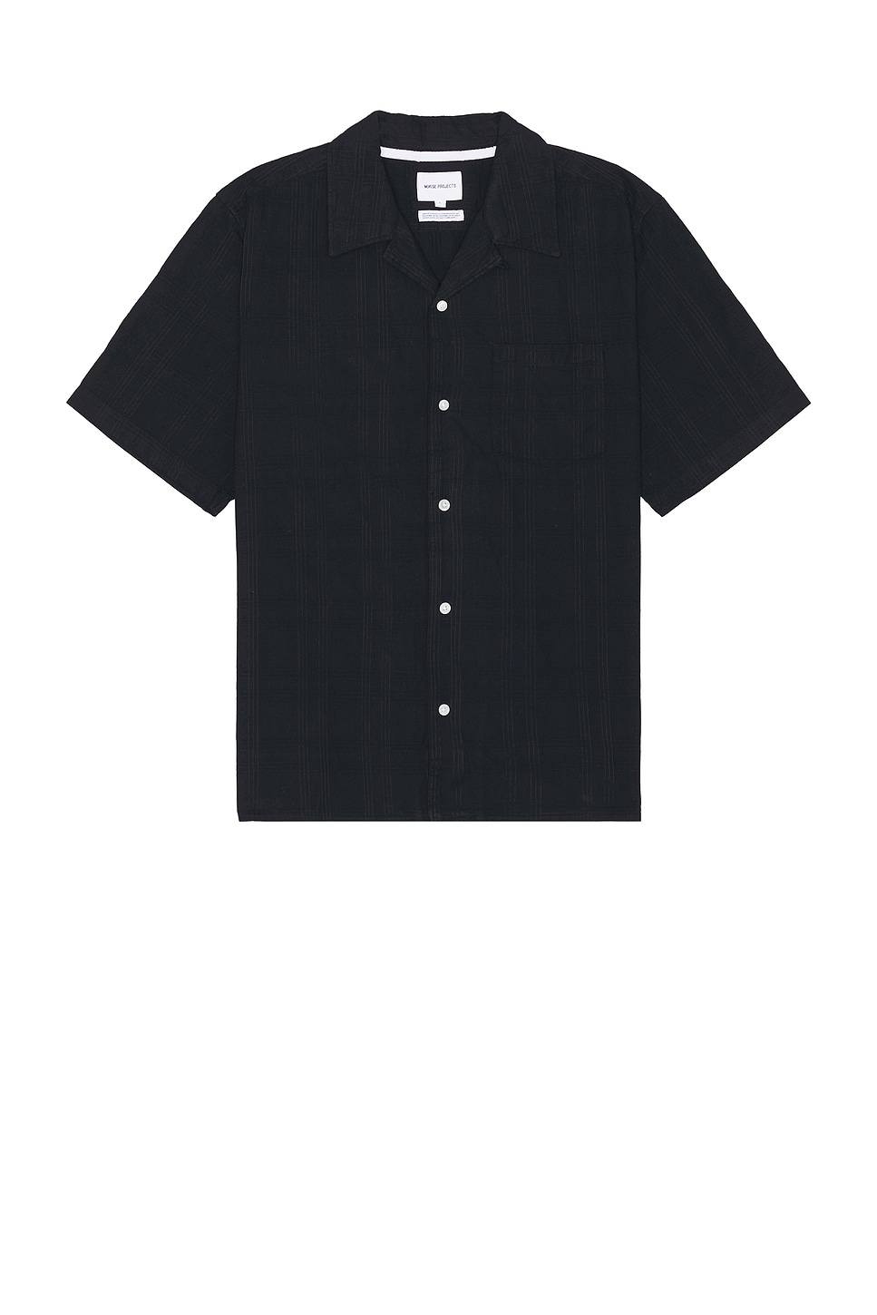 Image 1 of Norse Projects Carsten Relaxed Dobby Check Shirt in Dark Navy