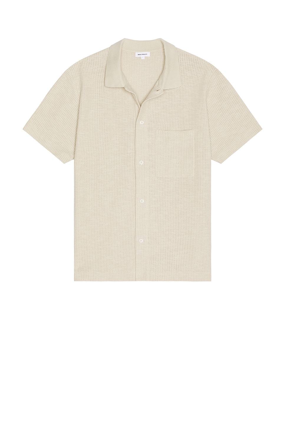 Image 1 of Norse Projects Gustav Crochet Jersey Shirt in Oatmeal