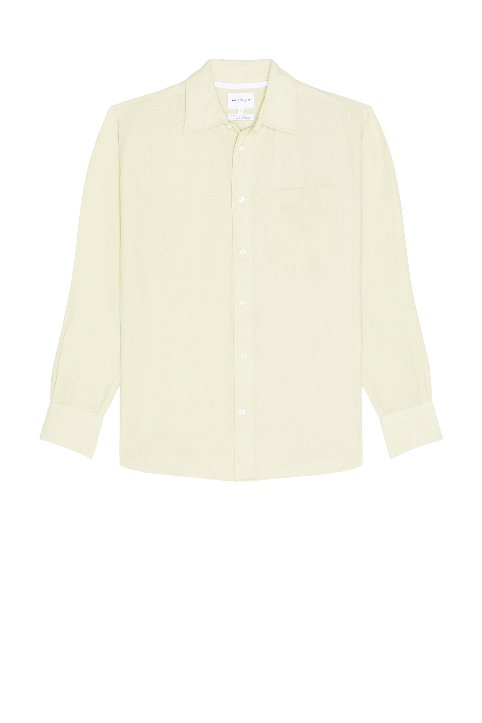 Image 1 of Norse Projects Algot Relaxed Cotton Linen Shirt in Pale Yellow