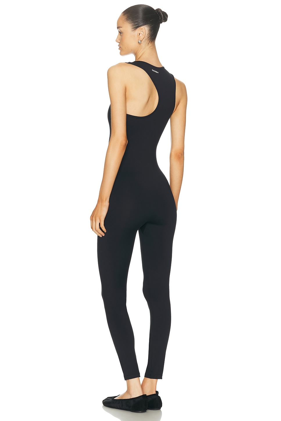 Image 1 of NORBA Asymmetric Leotard in Black