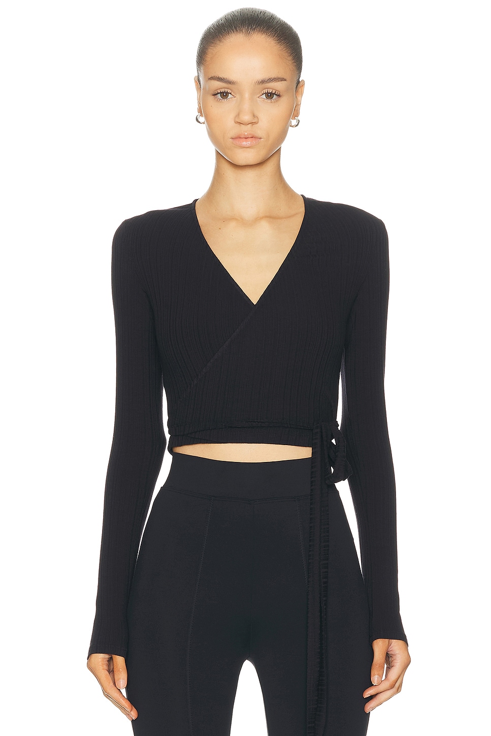 Image 1 of NORBA Wrap Top in Black