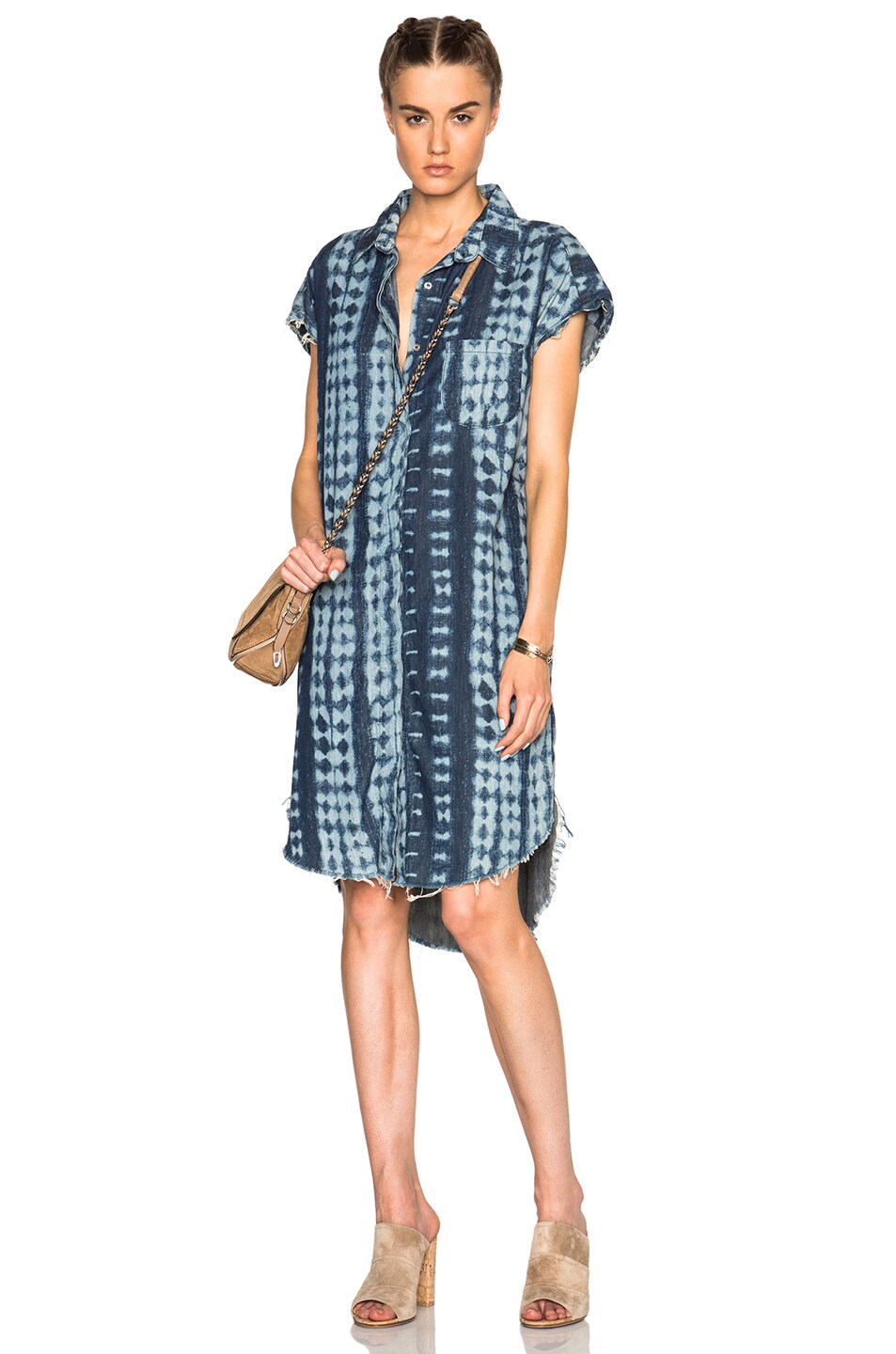 Image 1 of NSF Sina Dress in African Chambray