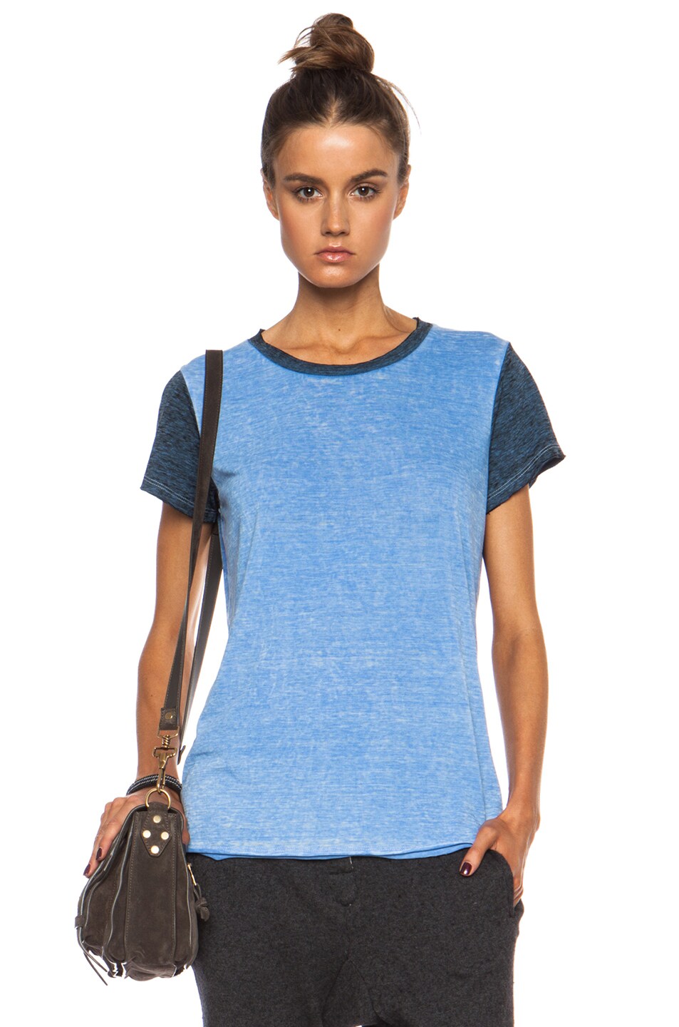 Image 1 of NSF Jagger Poly-Blend Tee in Baby Blue