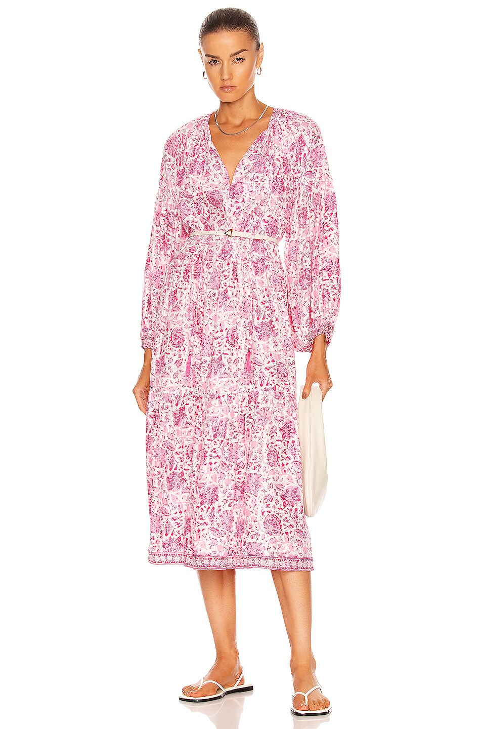 Image 1 of Natalie Martin Briana Dress in Geranium Print Pink