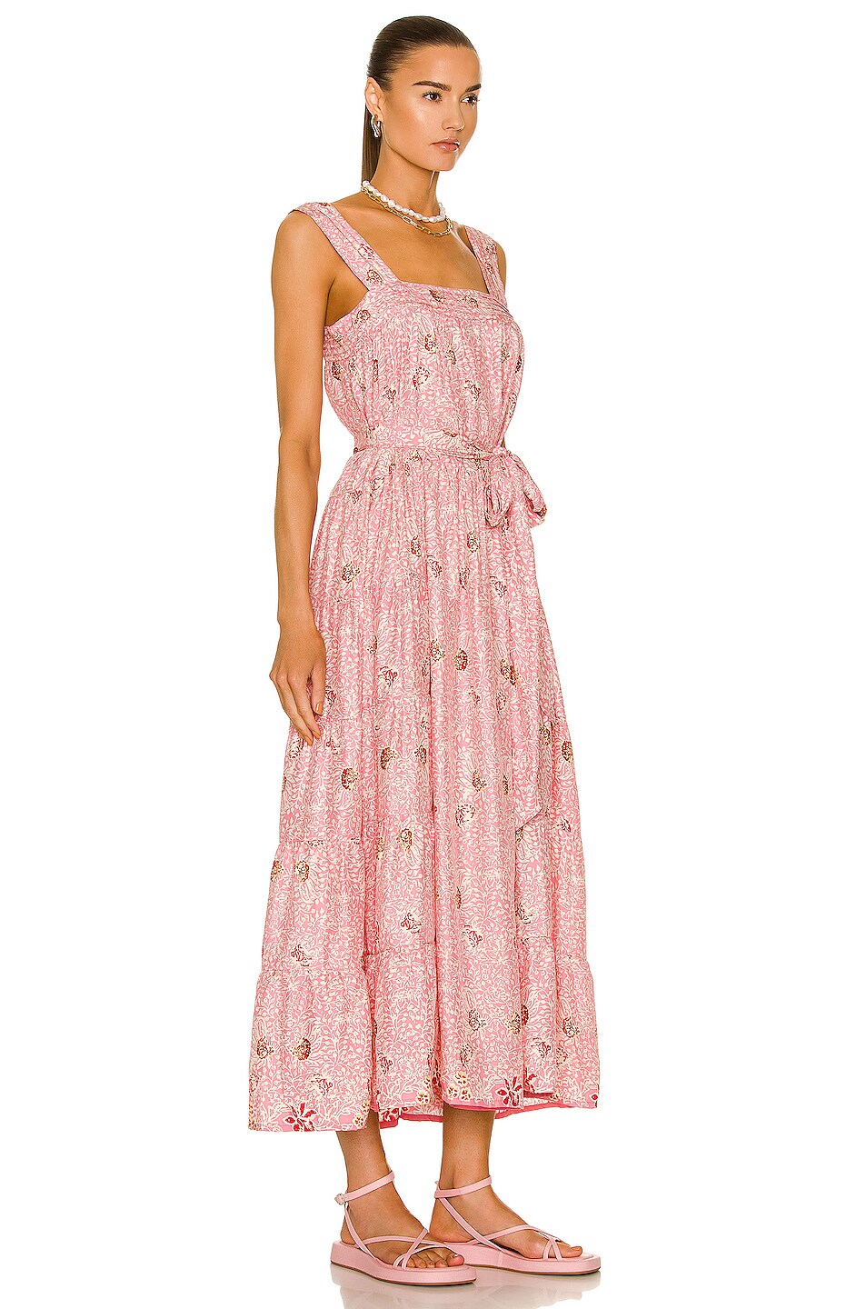 Natalie Martin Jasmine Maxi Dress With Sash in Andromeda Shell | FWRD