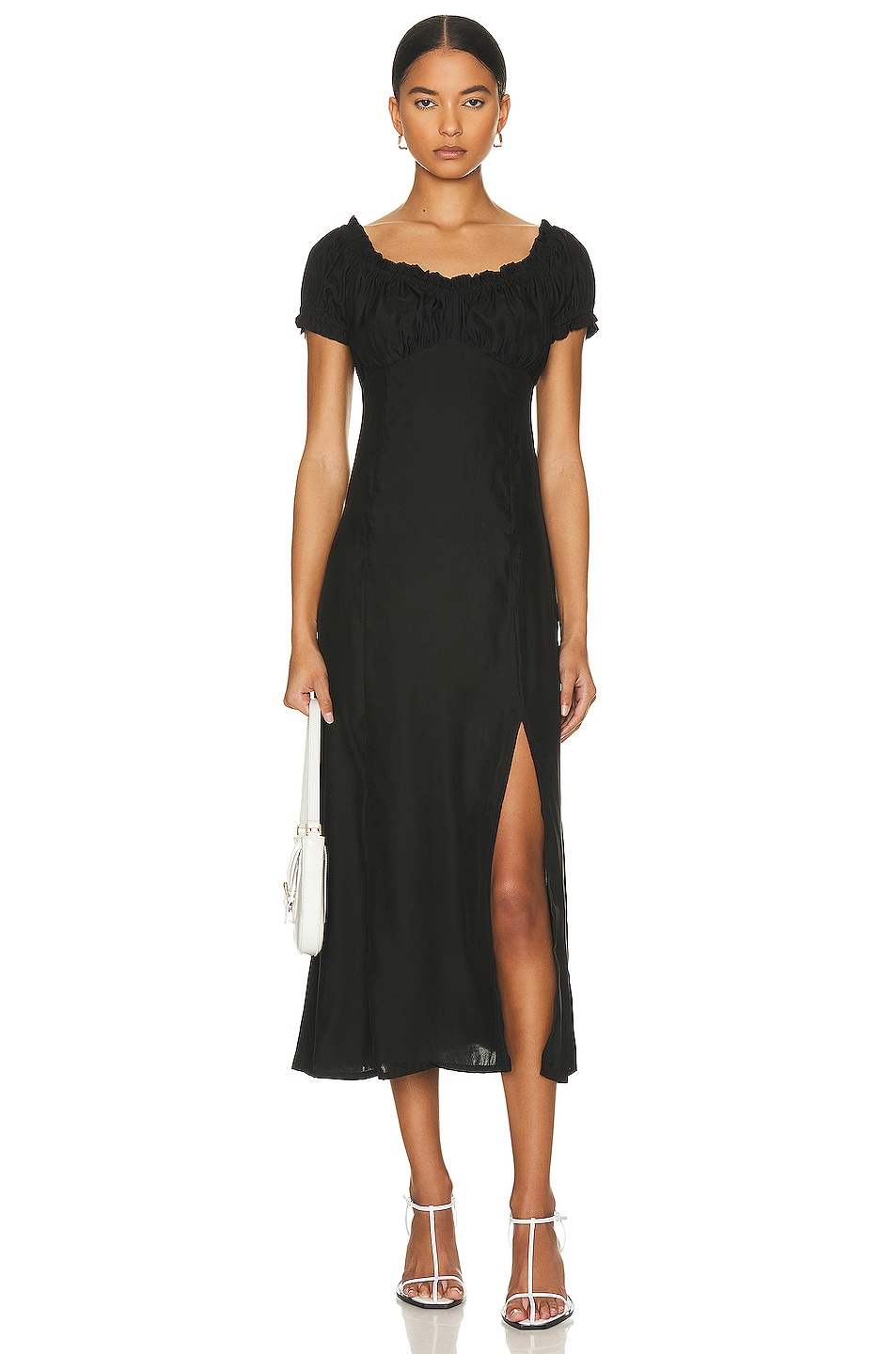 Image 1 of Natalie Martin Charlotte Dress in Black Silk