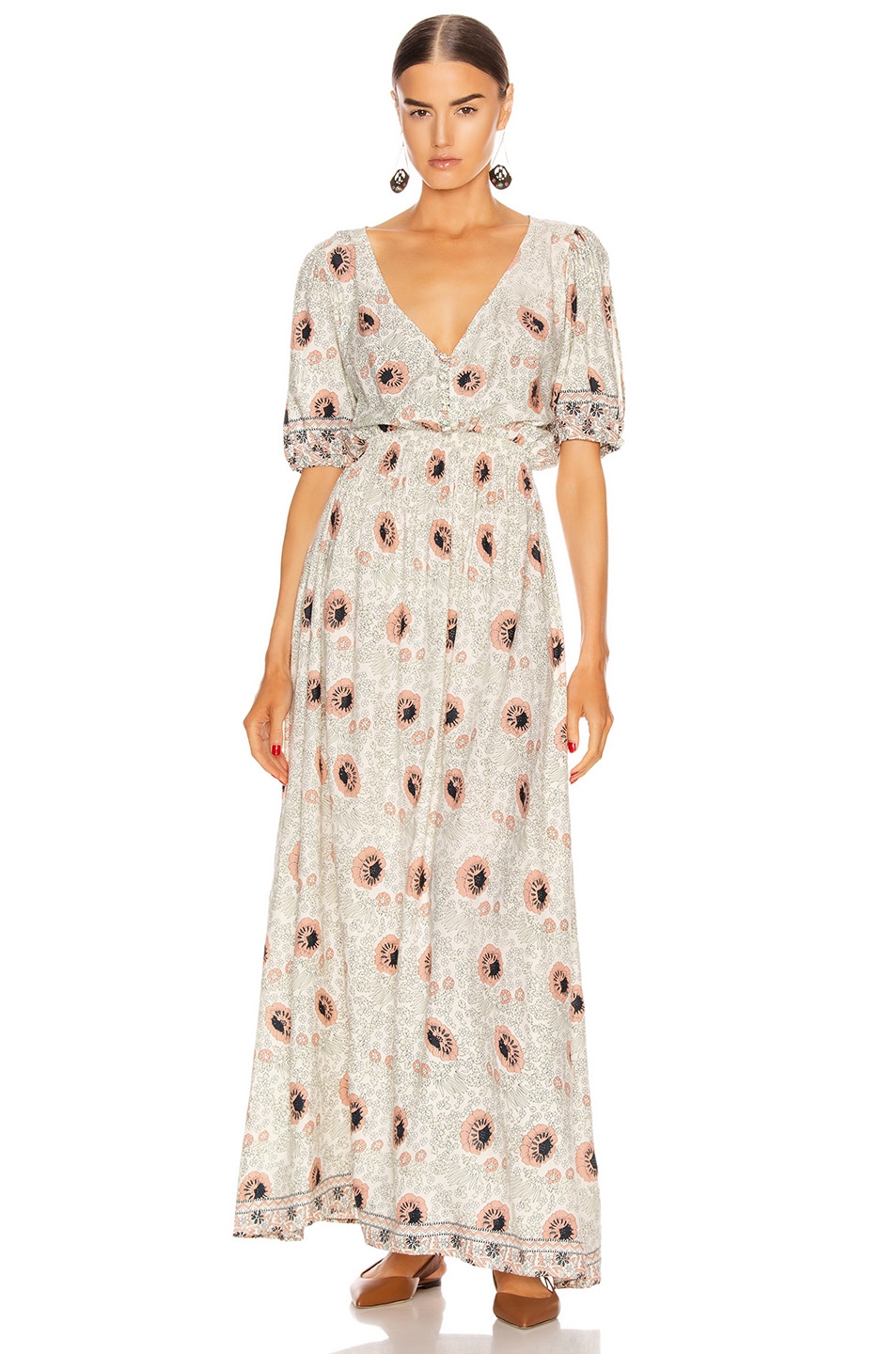 Image 1 of Natalie Martin Laurie Dress in Vintage Flowers Apricot