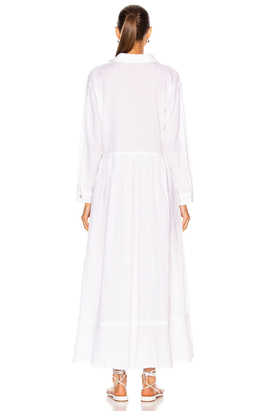 Natalie Martin Heath Dress in Flat Cotton White | FWRD