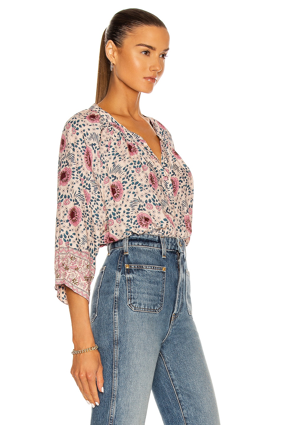 Natalie Martin Remy Top in Vintage Flowers Cream | FWRD