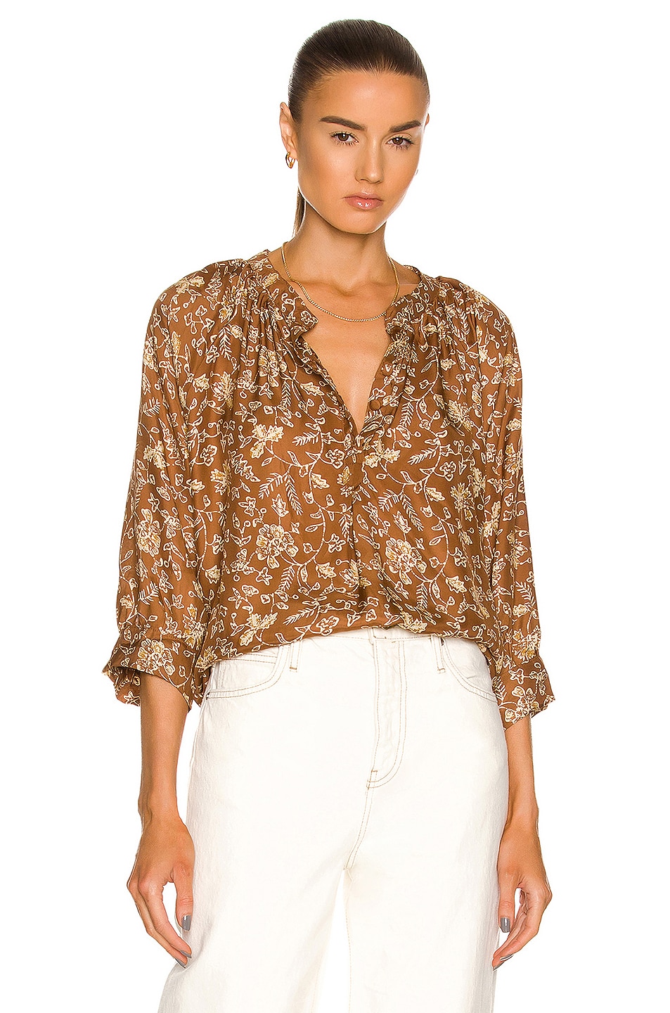 Image 1 of Natalie Martin Remy Top in Maple Print