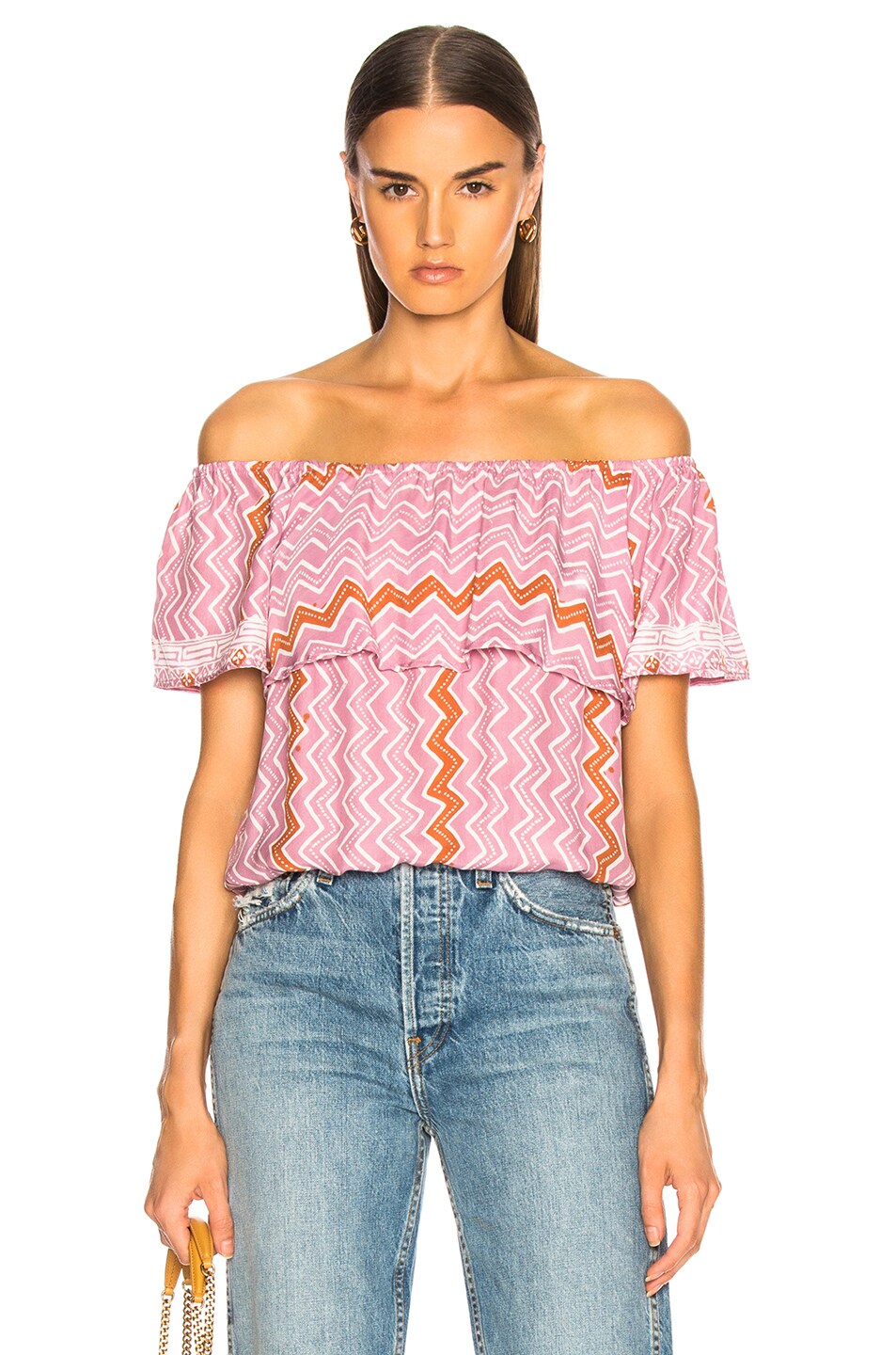 Image 1 of Natalie Martin Daisy Top in Mauve Zigzag