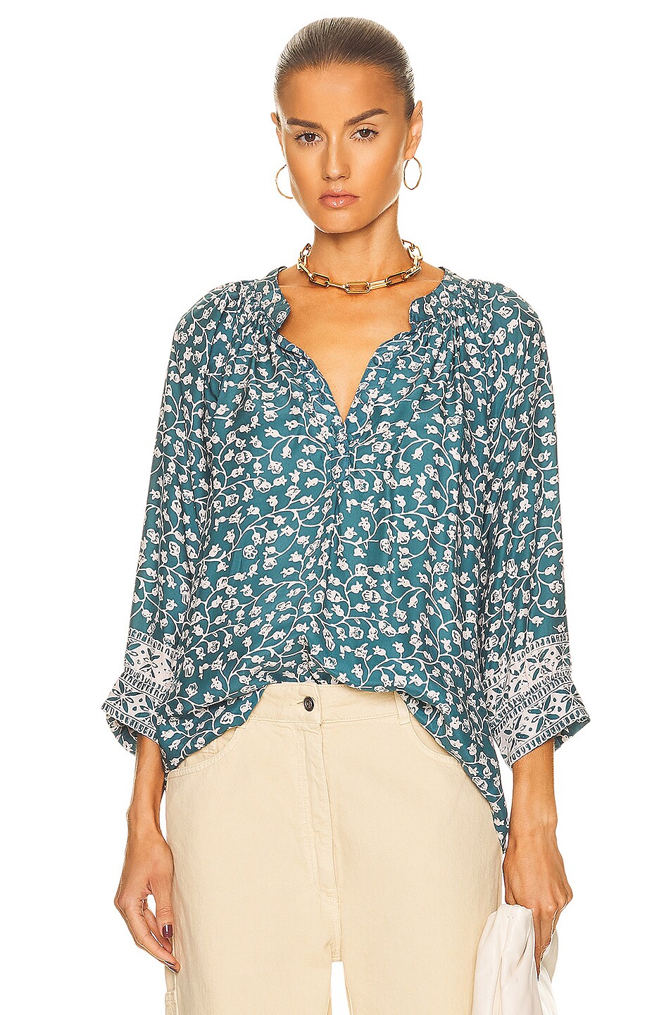 Image 1 of Natalie Martin Remy Top in Pomegranate Teal