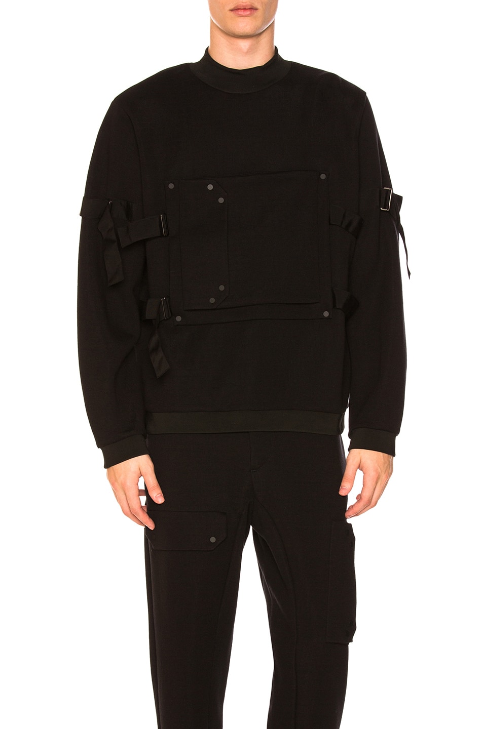 Image 1 of OAMC Tactical Mockneck Sweatshirt in Black
