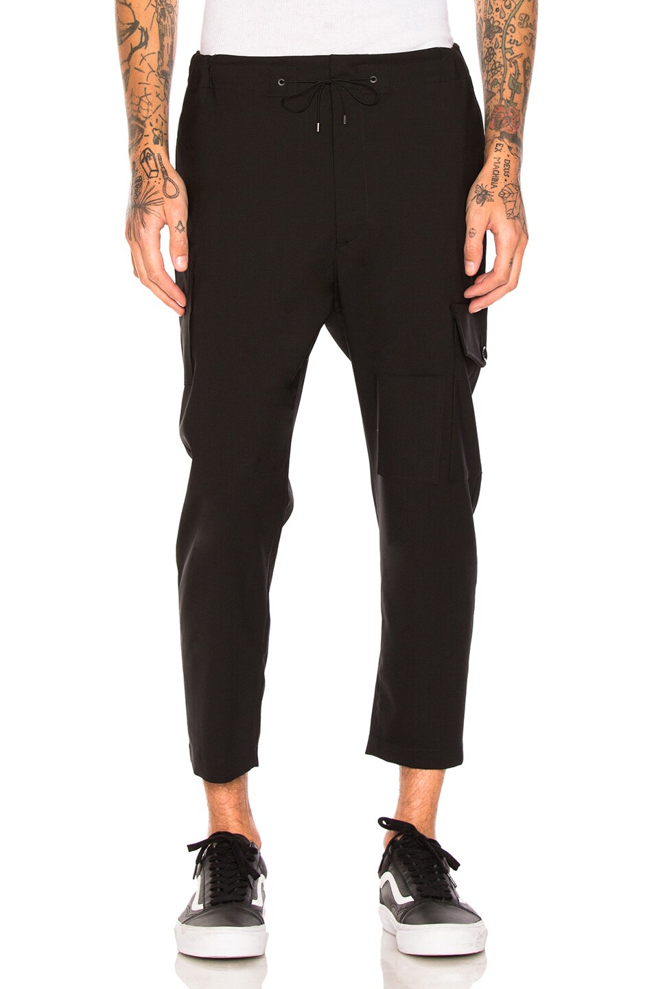 Image 1 of OAMC Cropped Utility Pants in Black