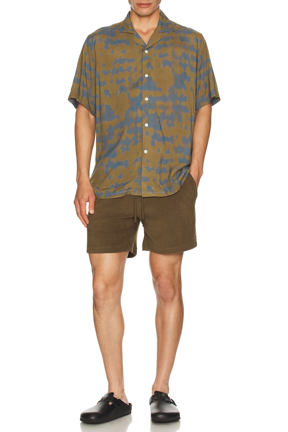 Image 1 of OAS Pine Terry Shorts in Green