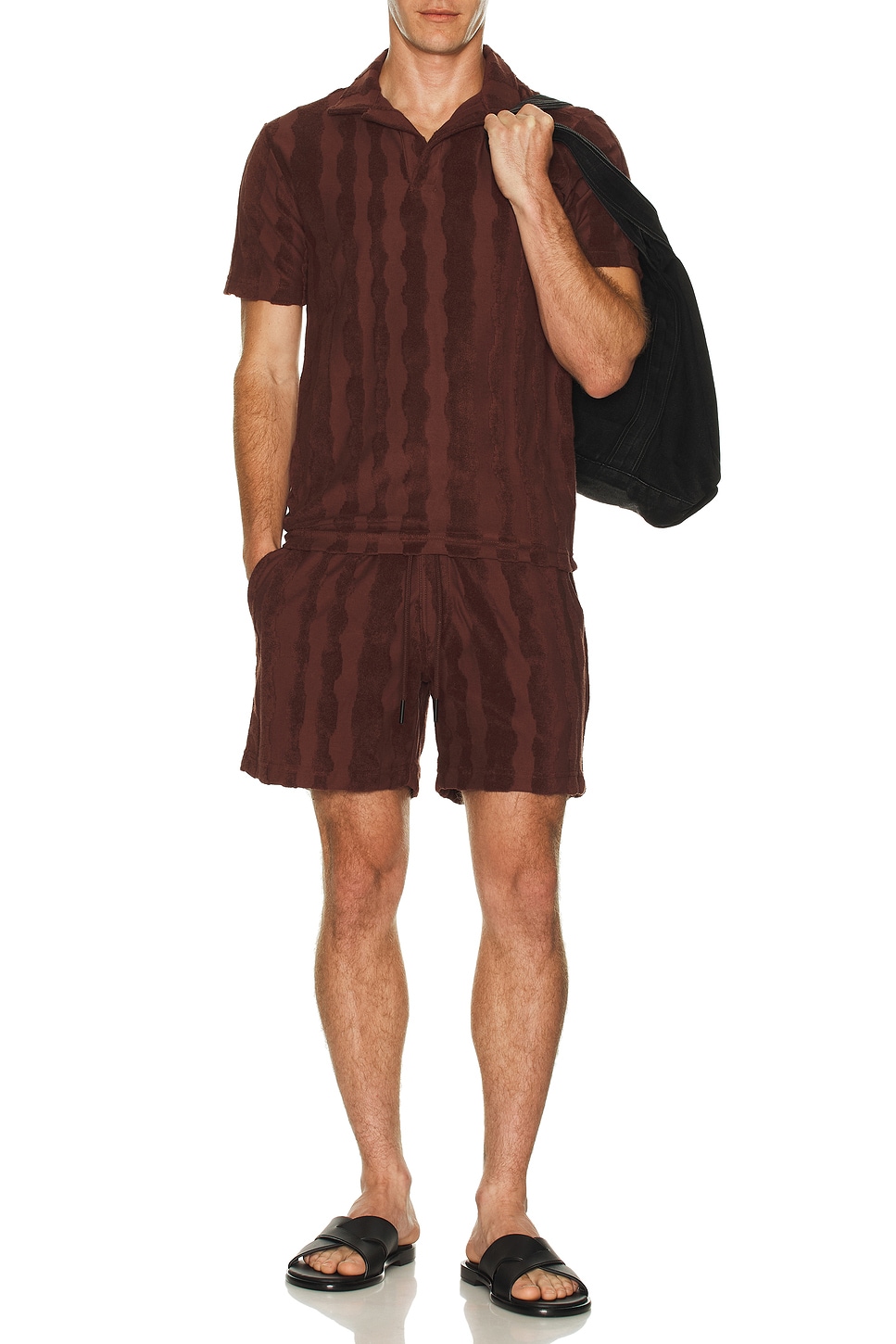 Image 1 of OAS Totem Terry Shorts in Brown