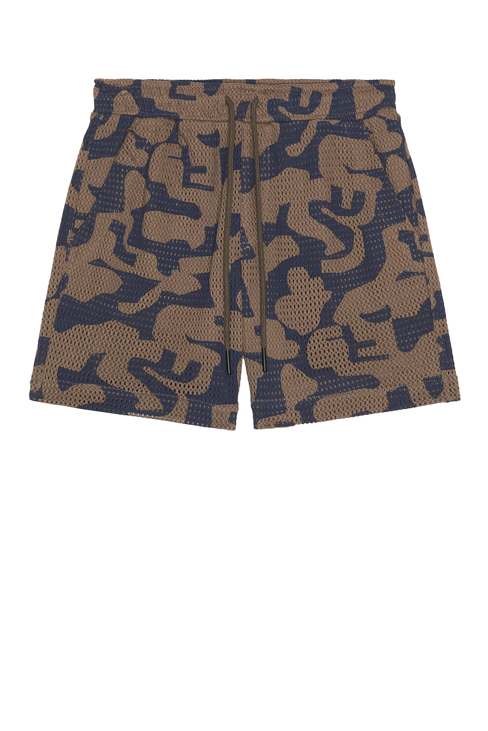 Morel Puzzlotec Net Shorts in Grey,Navy