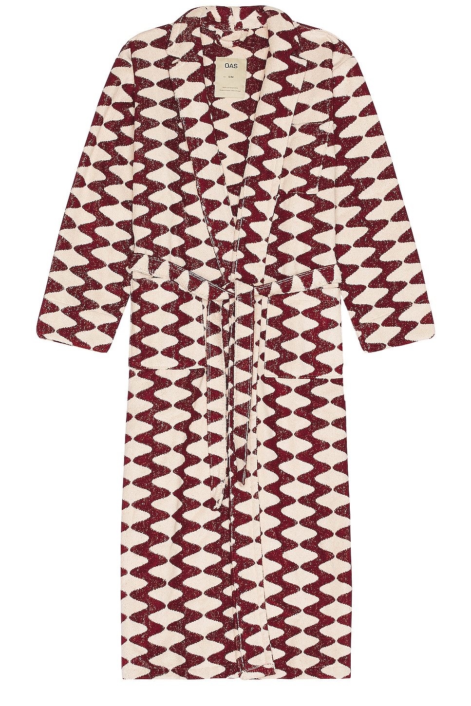 Image 1 of OAS Big Launda Long Robe in Burgundy