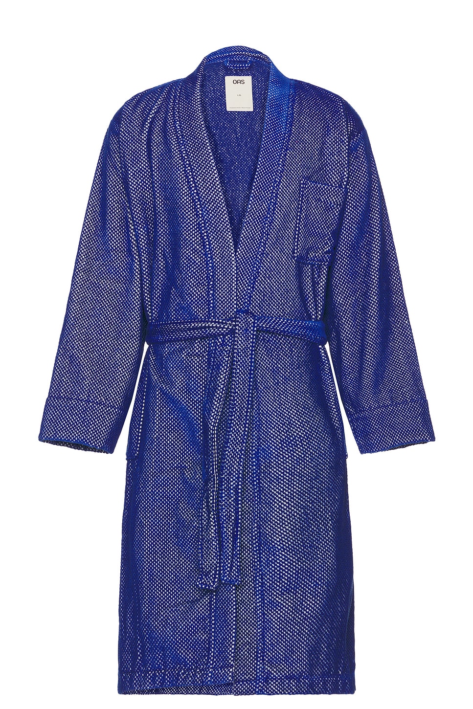 Shop Oas Aquatic Pepper Velour Robe In Royal Blue